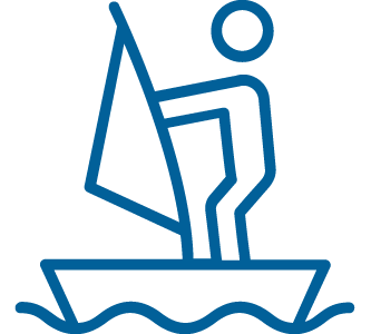 Icon: person sailing