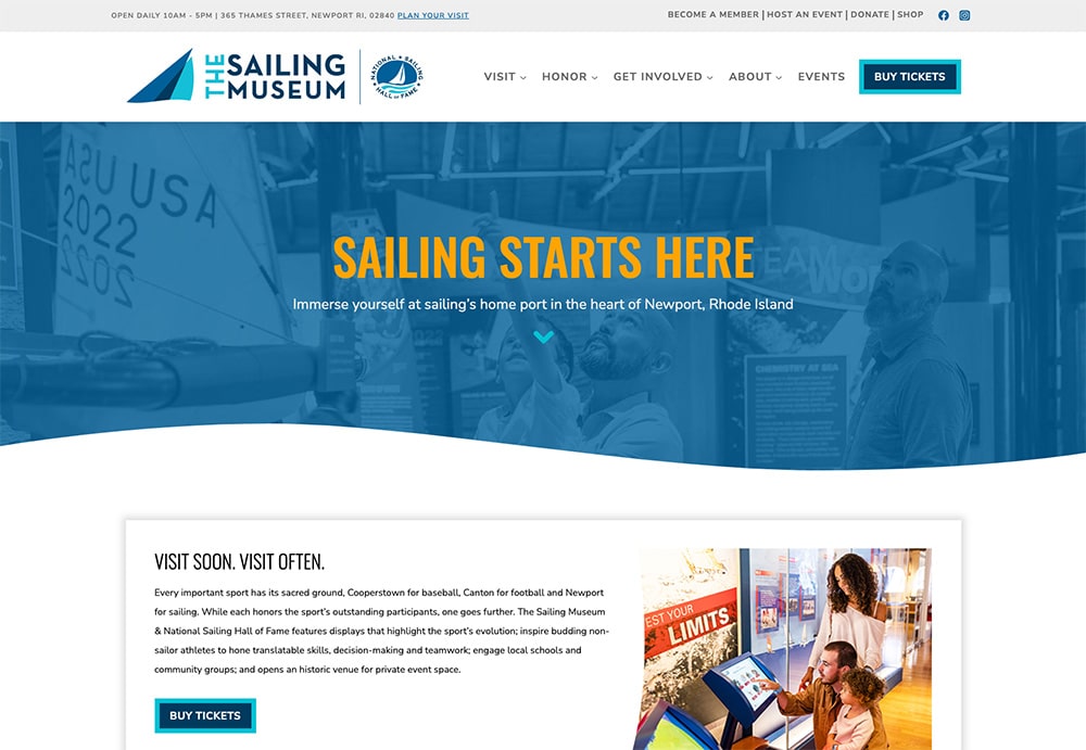 The Sailing Museum website