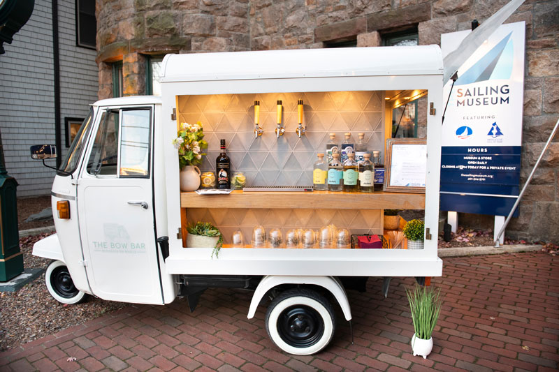 Drinks truck outside the Museum entrance
