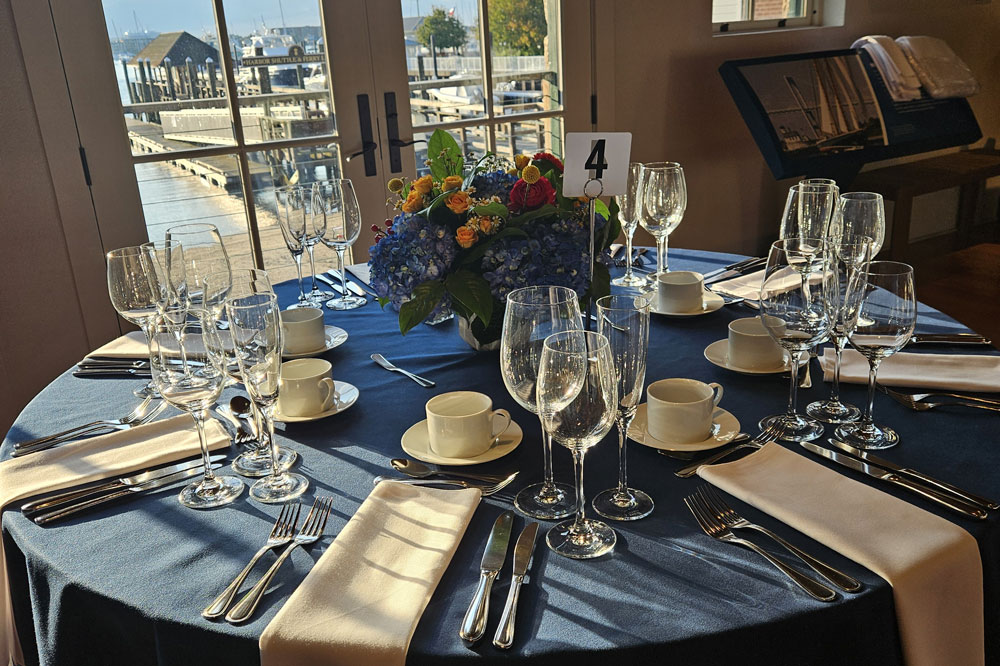 Table setting for a wedding event